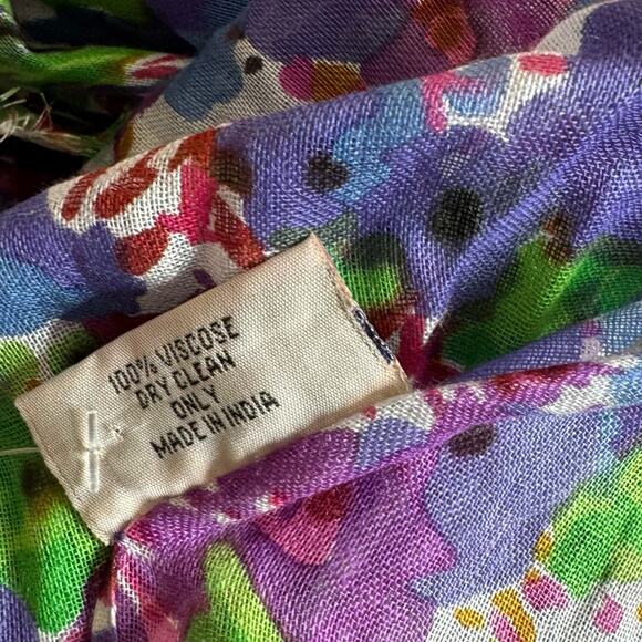 Bindya‎ New York Floral Scarf Boho Shawl Wrap Women’s One Size New NWT - Picture 8 of 10